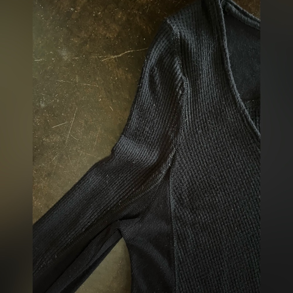 Free People Black Ruffled Tunic Blouse - Picture 9 of 14